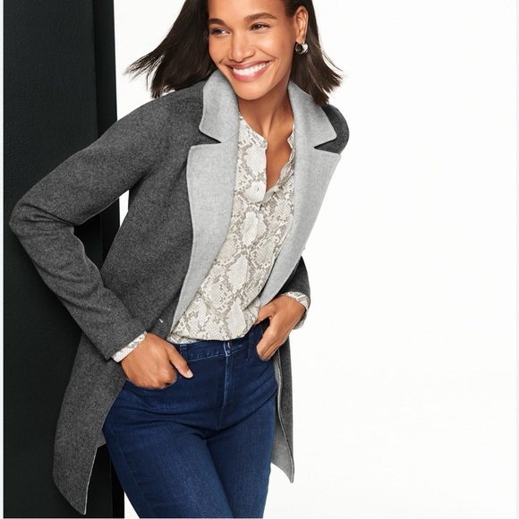 Talbots Jackets & Blazers - Talbots Double Faced Wool Blazer Size 10 Gray Office Work Career Professional